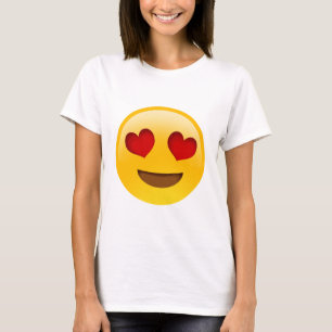 Emoji T-Paita Heart Ögon T Shirt