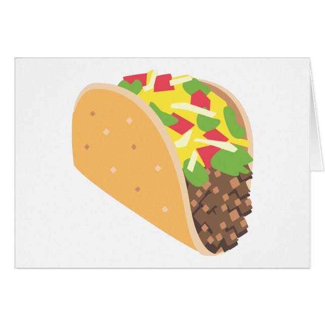emoji taco hälsningskort (Framsidan Horizontal)