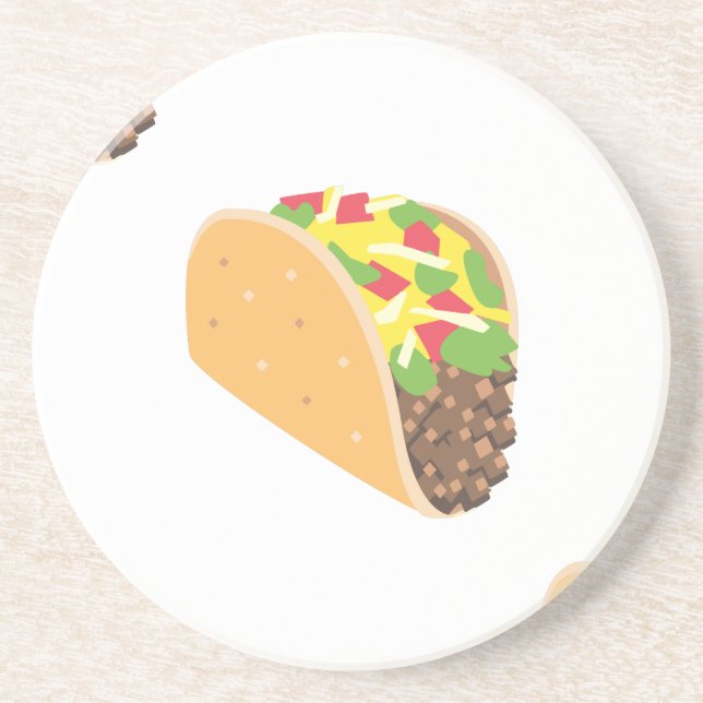 emoji taco underlägg sandsten (Framsidan)