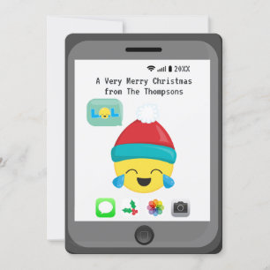 Emoji temat julhälsningar i Lycklig Julkort