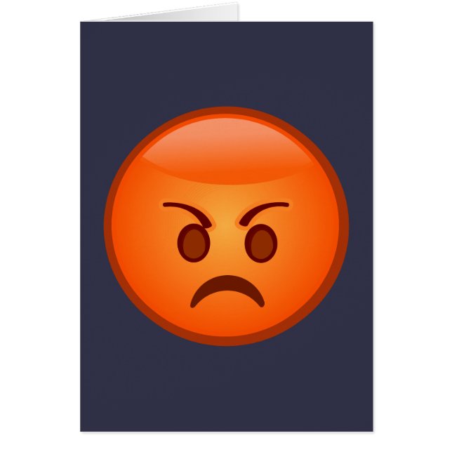 Emoji tokigt ansikte hälsningskort (Framsidan)