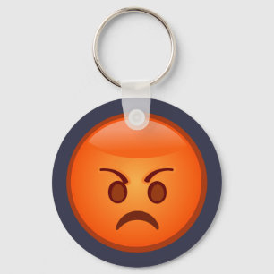 Emoji tokigt ansikte nyckelring