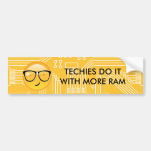 Emoji Totally Techie ID229 Bildekal