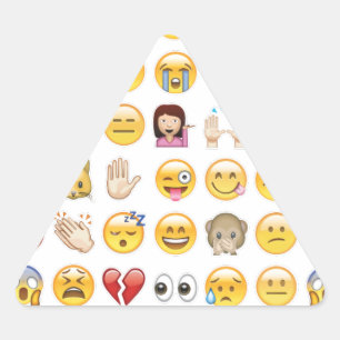 emoji triangelformat klistermärke