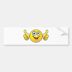 Emoji tumm upp symbol bildekal