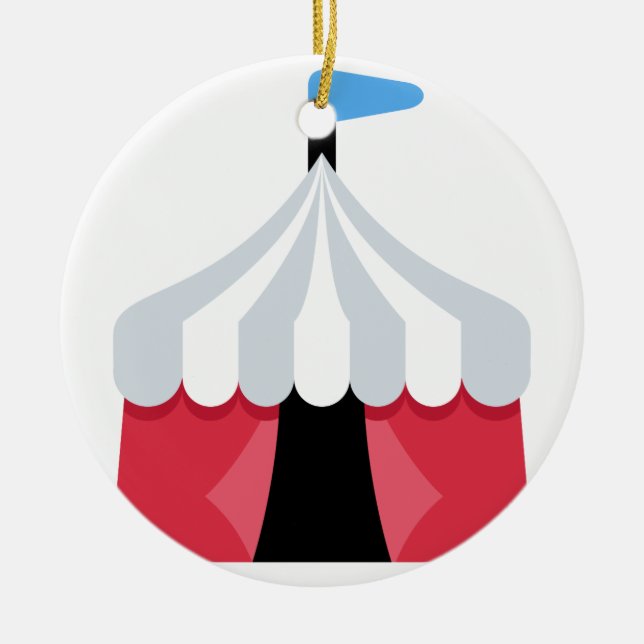 Emoji Twitter - Circus Tent Julgransprydnad Keramik (Framsidan)