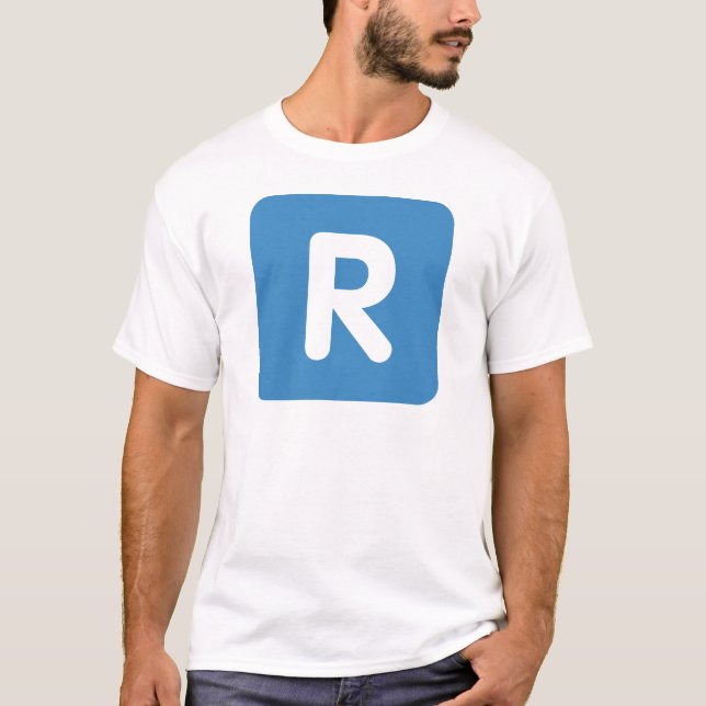 Emoji Twitter Letter R Tee Shirt (Framsida)