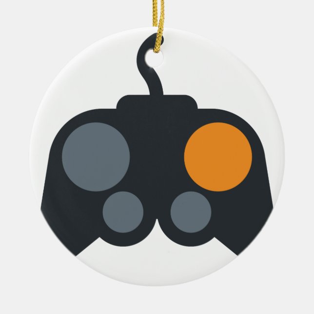 Emoji Twitter - Video Games controller Julgransprydnad Keramik (Framsidan)