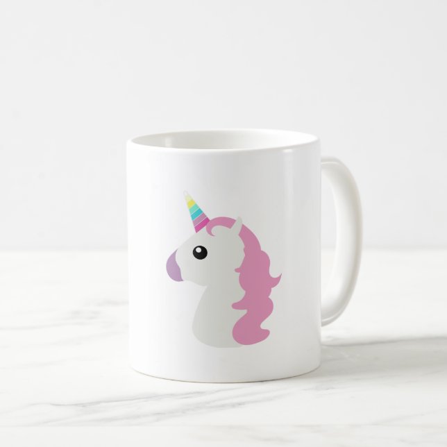 Emoji Unicorn Kaffemugg (Framsida höger)