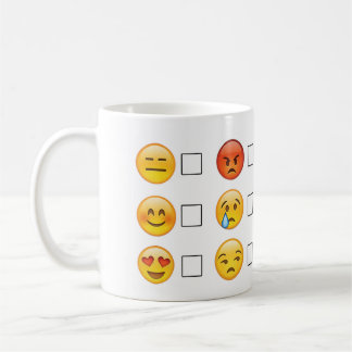 Emoji vänder mot känslor kaffemugg