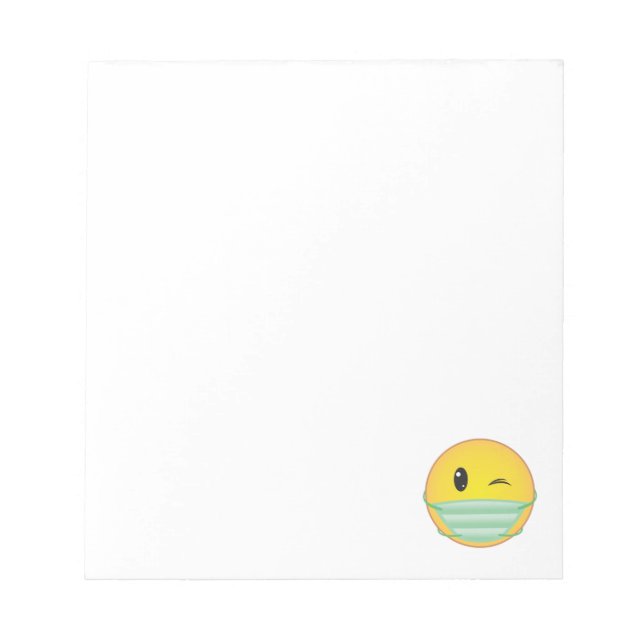 Emoji Wearing Mask Anteckningsblock (Framsida)