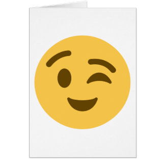 Emoji Wink Hälsningskort