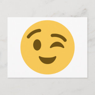 Emoji Wink Vykort