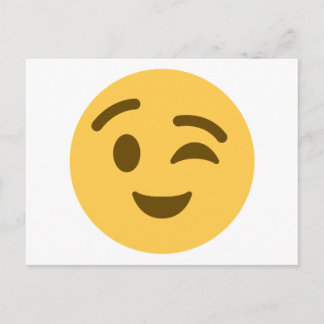 Emoji Wink Vykort