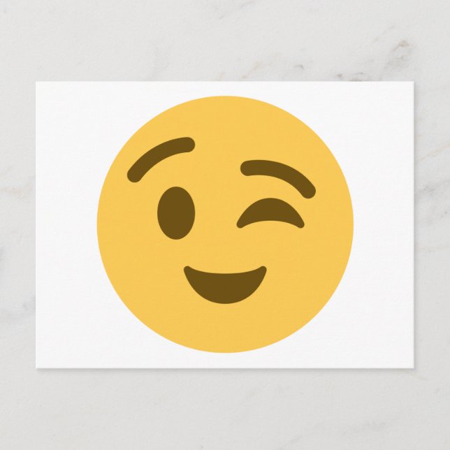 Emoji Wink Vykort (Framsida)