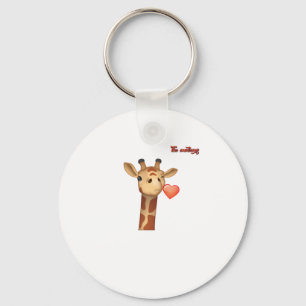 "emoji winking kissing hjärgiraffe ansikte" nyckelring