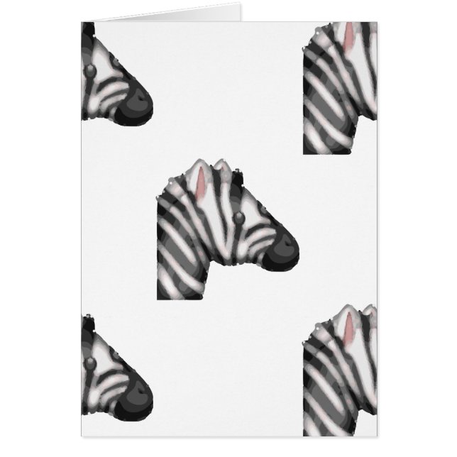 emoji zebra hälsningskort (Framsidan)