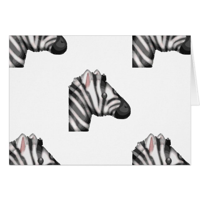emoji zebra hälsningskort (Framsidan Horizontal)