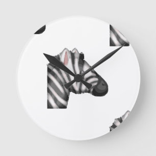 emoji zebra rund klocka
