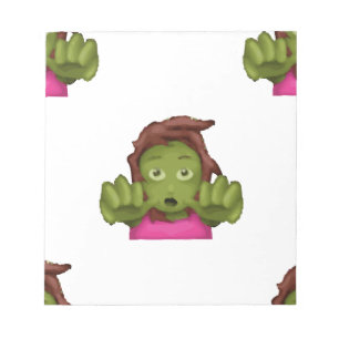 emoji zombie kvinna anteckningsblock