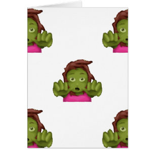 emoji zombie kvinna hälsningskort