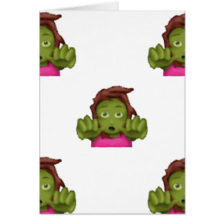 emoji zombie kvinna hälsningskort
