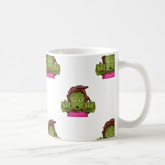 emoji zombie kvinna kaffemugg (Höger)