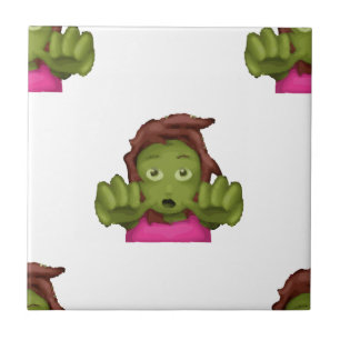 emoji zombie kvinna kakelplatta