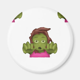 emoji zombie kvinna magnet