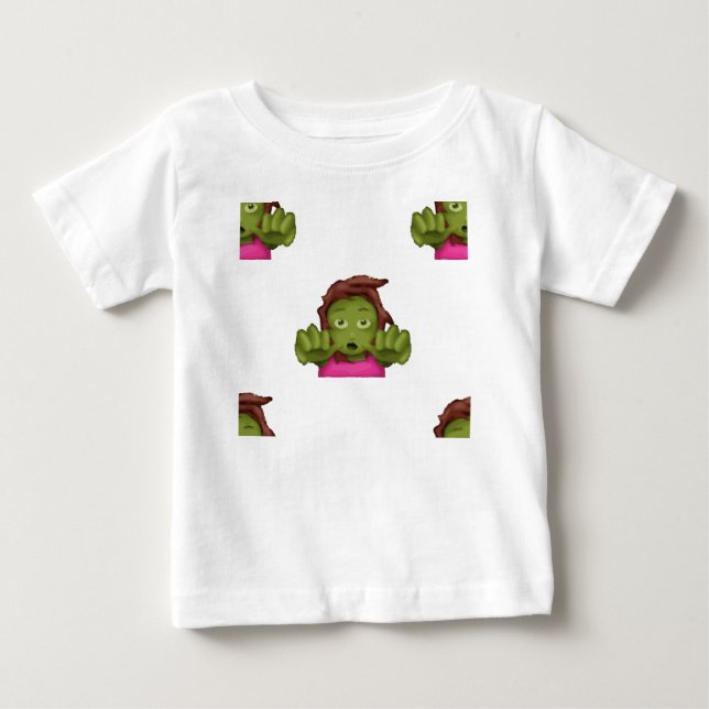 emoji zombie kvinna t-shirt (Framsida)