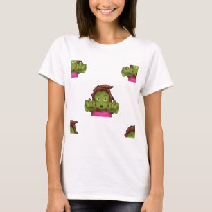 emoji zombie kvinna t shirt