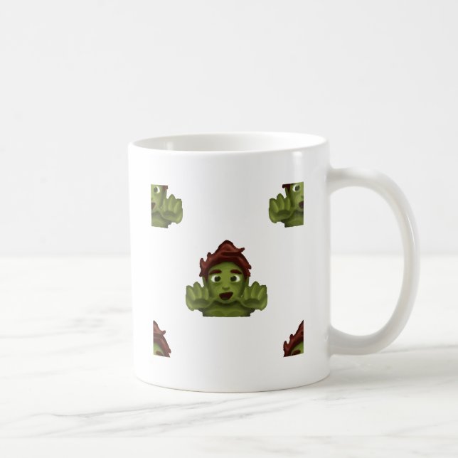 emoji zombie man kaffemugg (Höger)