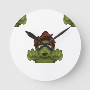 emoji zombie man rund klocka