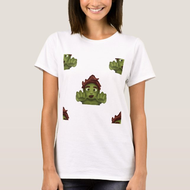 emoji zombie man t-shirt (Framsida)