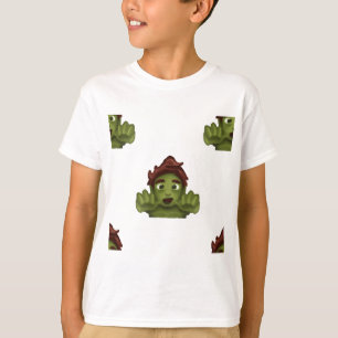 emoji zombie man tee shirt