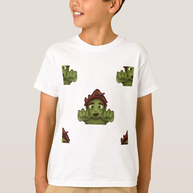 emoji zombie man tee shirt (Framsida)