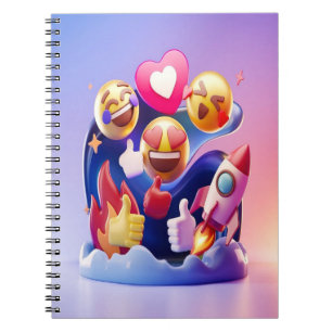 Emojis frigjorde en Roligt, färglöst Äventyr Anteckningsbok