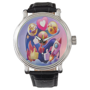 Emojis frigjorde en Roligt, färglöst Äventyr Armbandsur