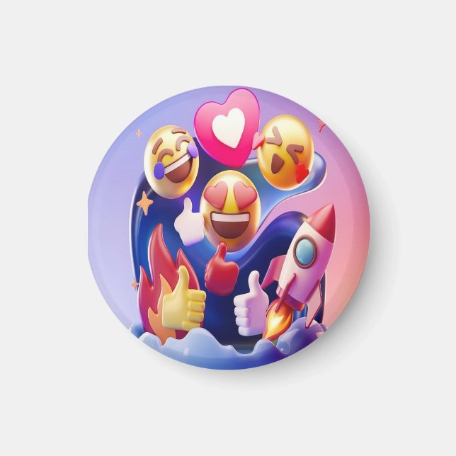 Emojis frigjorde en Roligt, färglöst Äventyr Magnet (Framsidan)