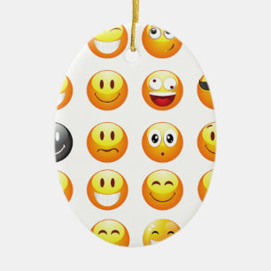 emojis julgransprydnad keramik