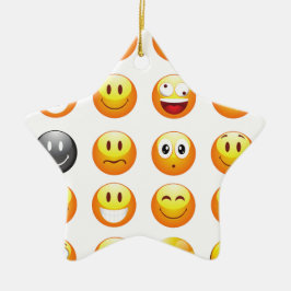 emojis julgransprydnad keramik