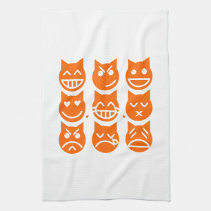 Emojis kats 9 liv kökshandduk
