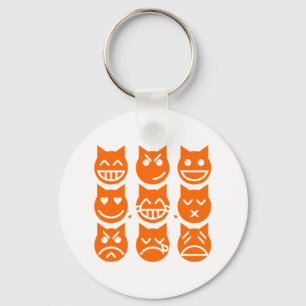 Emojis kats 9 liv nyckelring