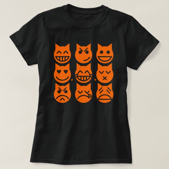 Emojis kats 9 liv tee shirt (Design framsida)