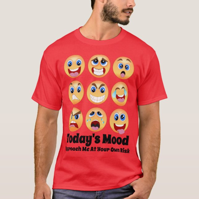Emojis stämning i dag t shirt (Framsida)