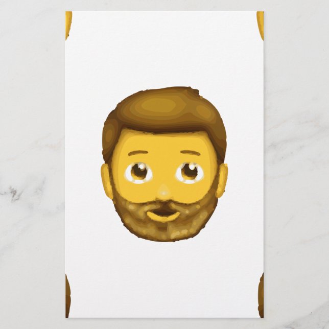 emojskäggig man brevpapper (Framsida)