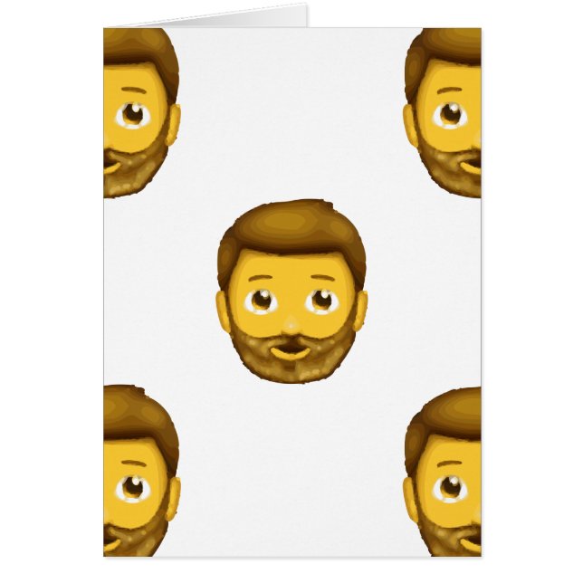 emojskäggig man hälsningskort (Framsidan)