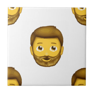 emojskäggig man kakelplatta