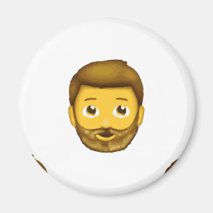 emojskäggig man magnet