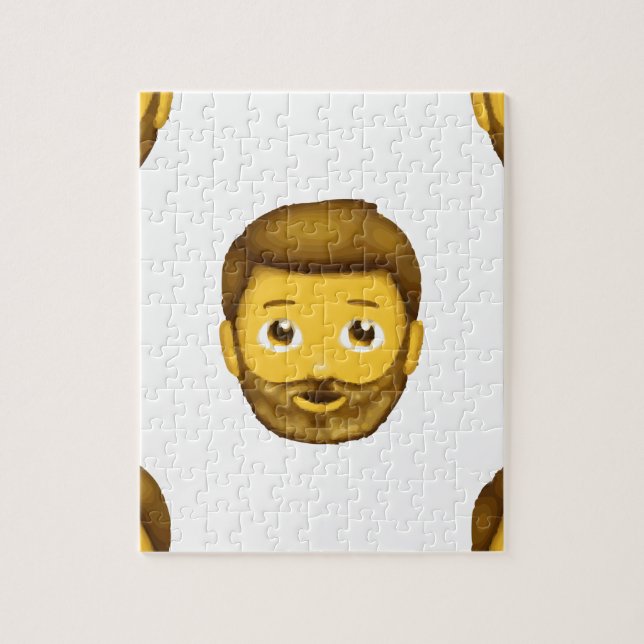 emojskäggig man pussel (Vertikal)